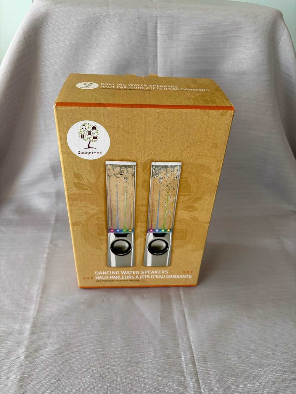 Gadgetree Dancing Water Speakers - Clear with Multicolor LEDs